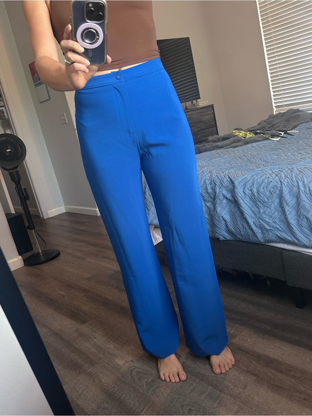 Lulu's womens Wide-Leg Pants in Cobalt Blue Never Worn - Picture 7 of 8